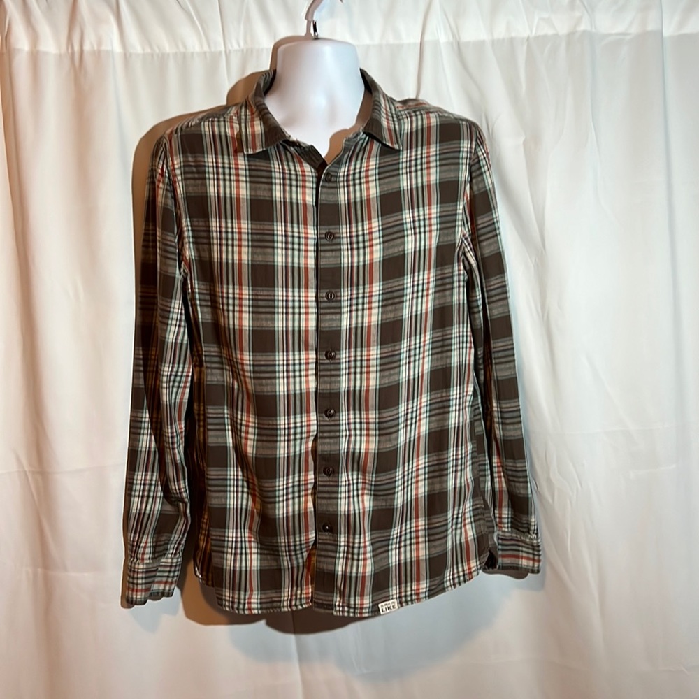 Mens Life Is Good Classic Fit Flannel Size Medium Very Good Condition